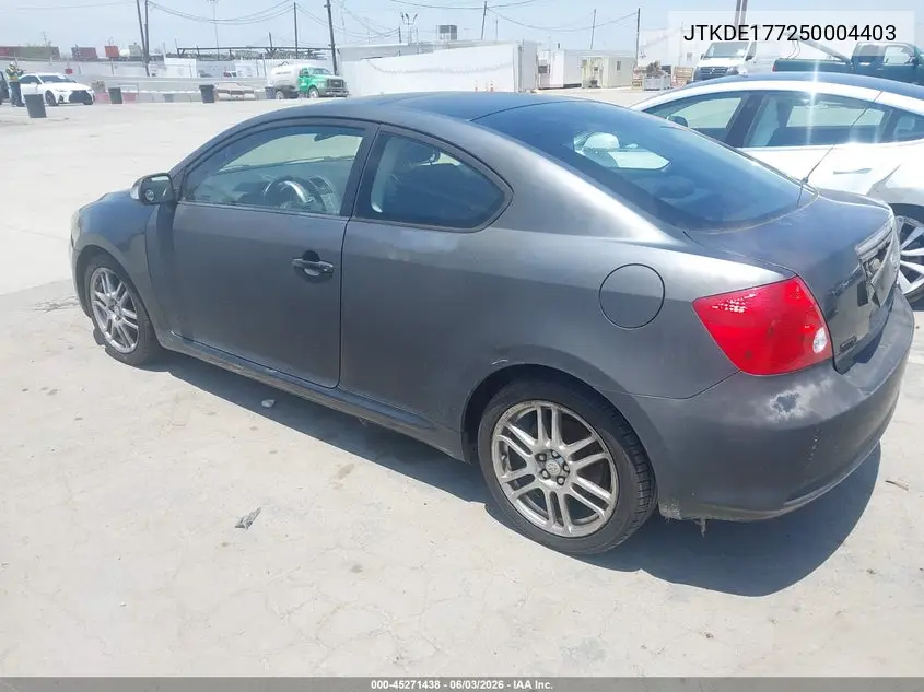 2005 Scion Tc VIN: JTKDE177250004403 Lot: 45271438