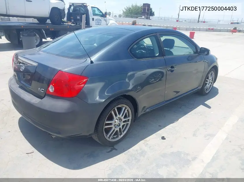 2005 Scion Tc VIN: JTKDE177250004403 Lot: 45271438