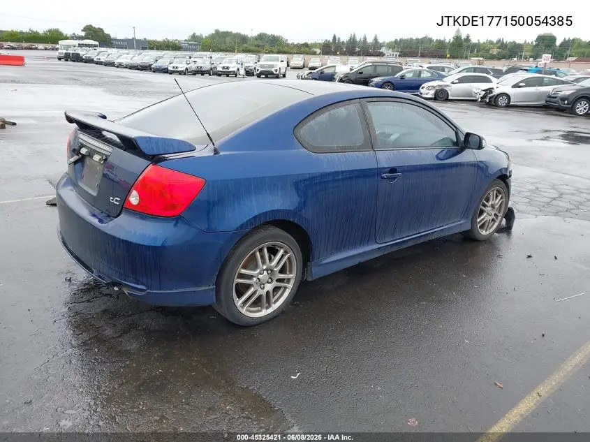 2005 Scion Tc VIN: JTKDE177150054385 Lot: 45325421
