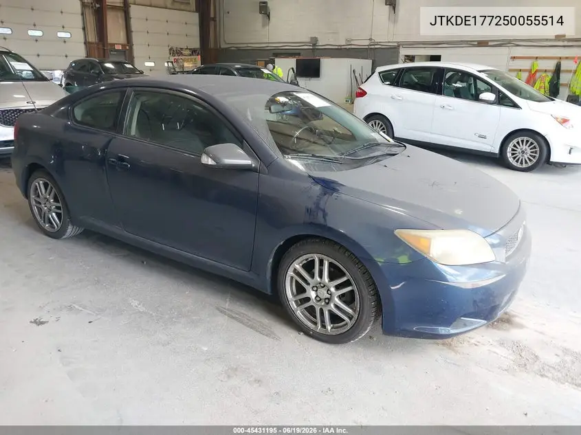 2005 Scion Tc VIN: JTKDE177250055514 Lot: 45431195