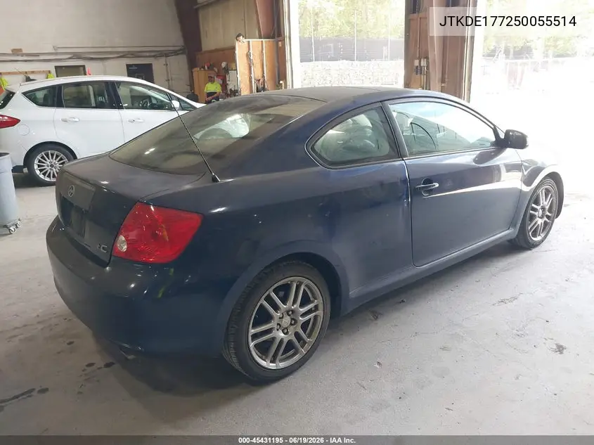 2005 Scion Tc VIN: JTKDE177250055514 Lot: 45431195
