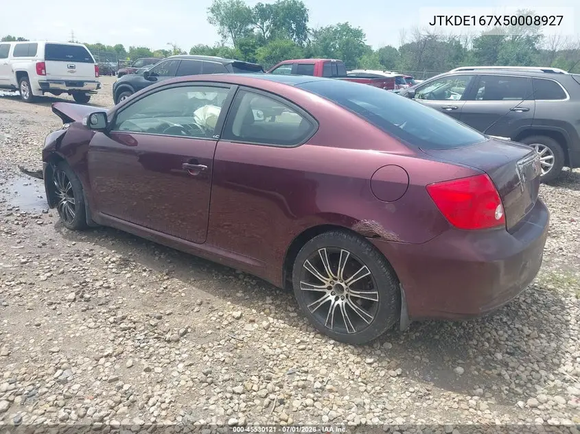 2005 Scion Tc VIN: JTKDE167X50008927 Lot: 45530121