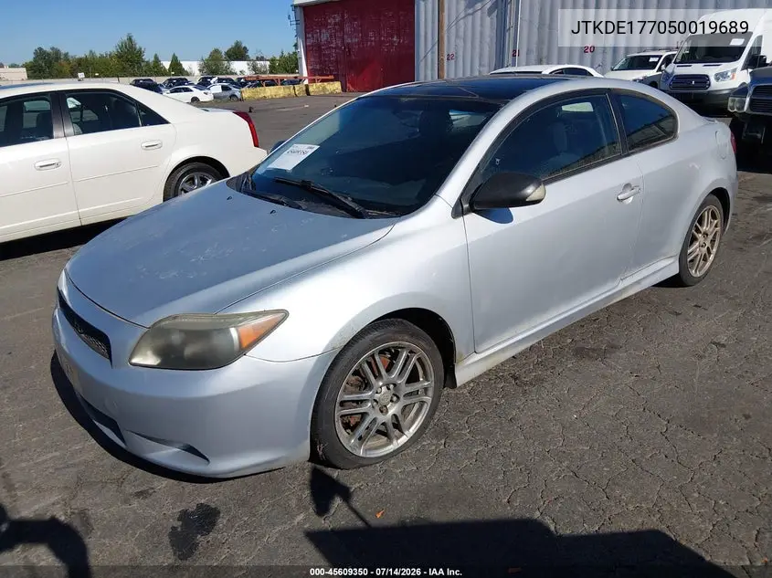 2005 Scion Tc VIN: JTKDE177050019689 Lot: 45609350
