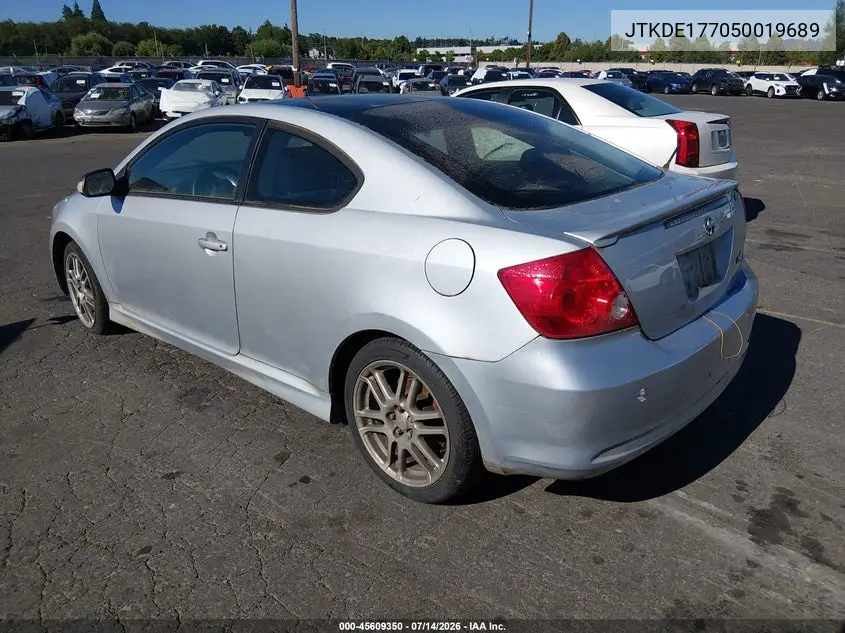 2005 Scion Tc VIN: JTKDE177050019689 Lot: 45609350