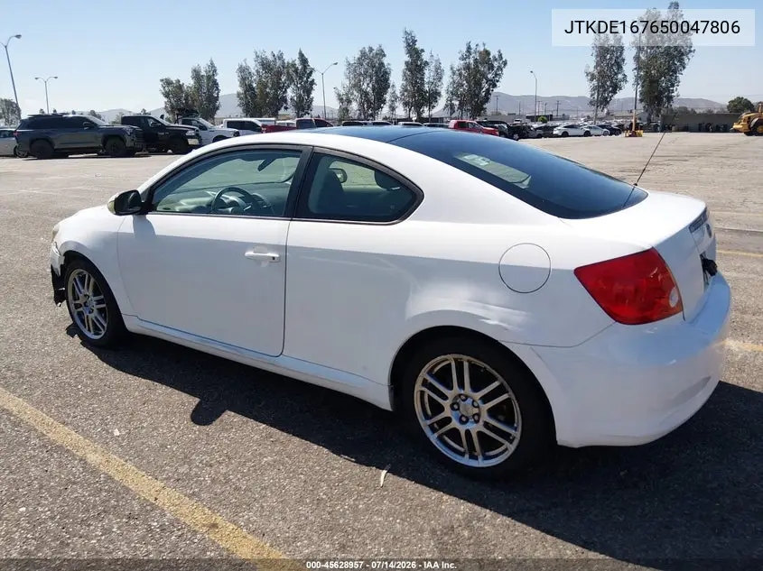 2005 Scion Tc VIN: JTKDE167650047806 Lot: 45628957