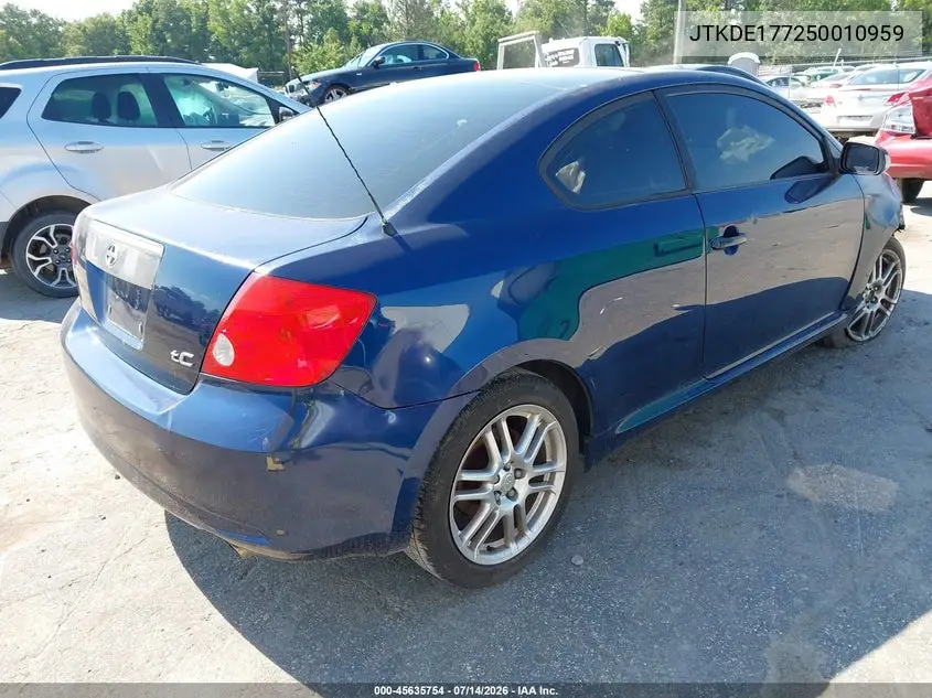 2005 Scion Tc VIN: JTKDE177250010959 Lot: 45635754