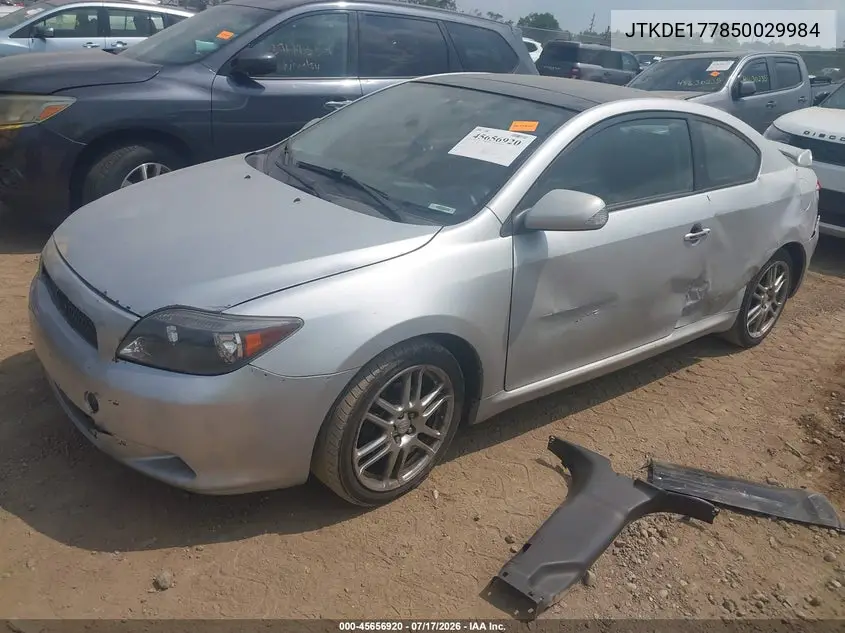 2005 Scion Tc VIN: JTKDE177850029984 Lot: 45656920