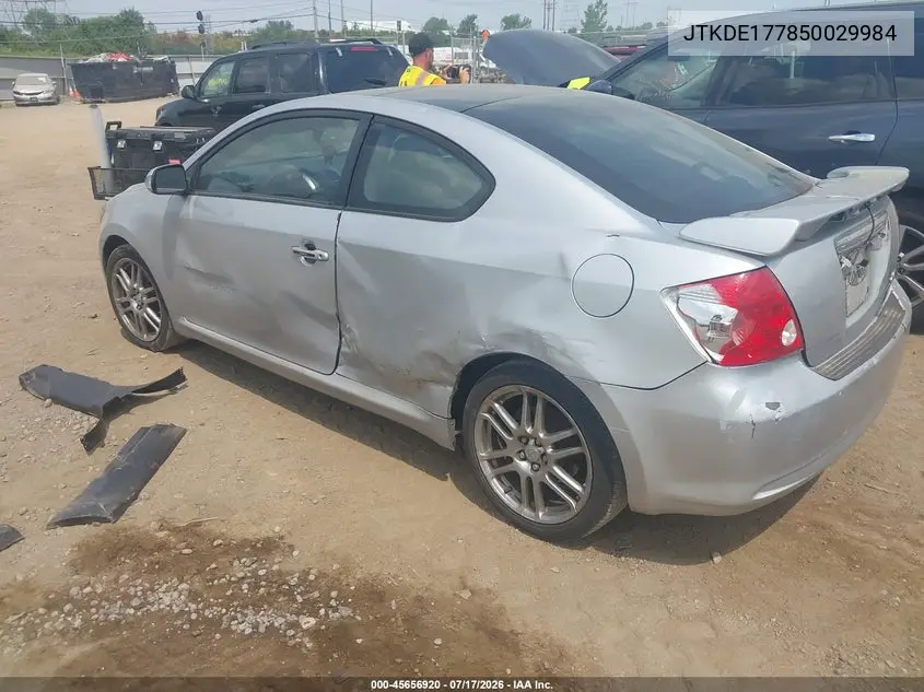 2005 Scion Tc VIN: JTKDE177850029984 Lot: 45656920