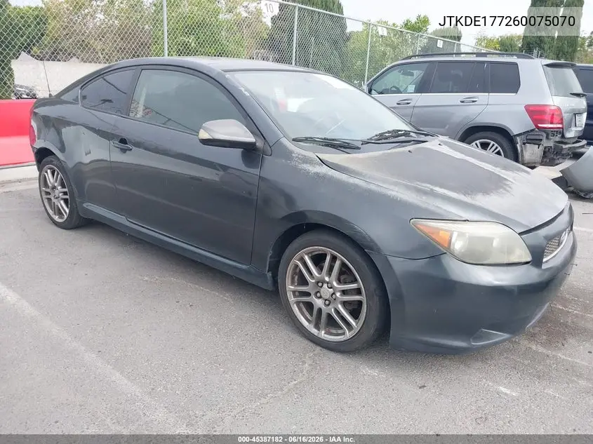 2006 Scion Tc VIN: JTKDE177260075070 Lot: 45387182