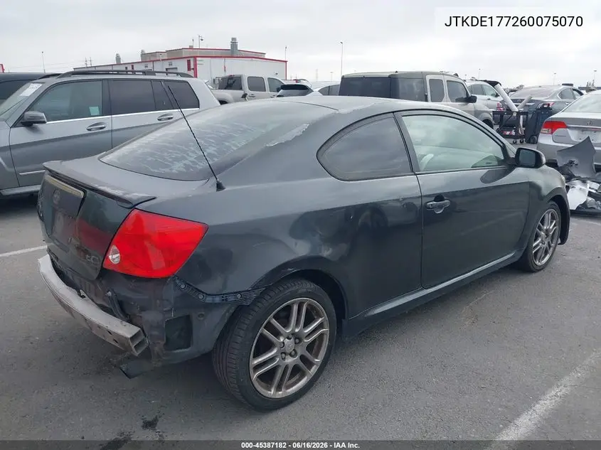 2006 Scion Tc VIN: JTKDE177260075070 Lot: 45387182
