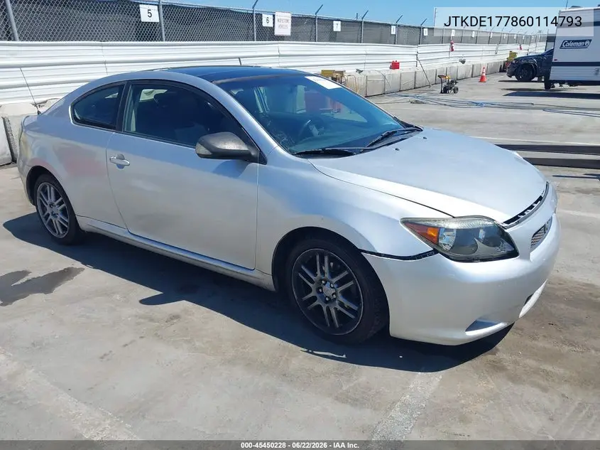 2006 Scion Tc VIN: JTKDE177860114793 Lot: 45450228