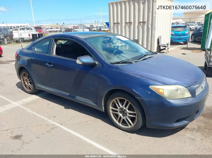 2006 Scion Tc VIN: JTKDE167460075640 Lot: 45461136