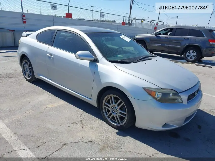 2006 Scion Tc VIN: JTKDE177960077849 Lot: 45612888