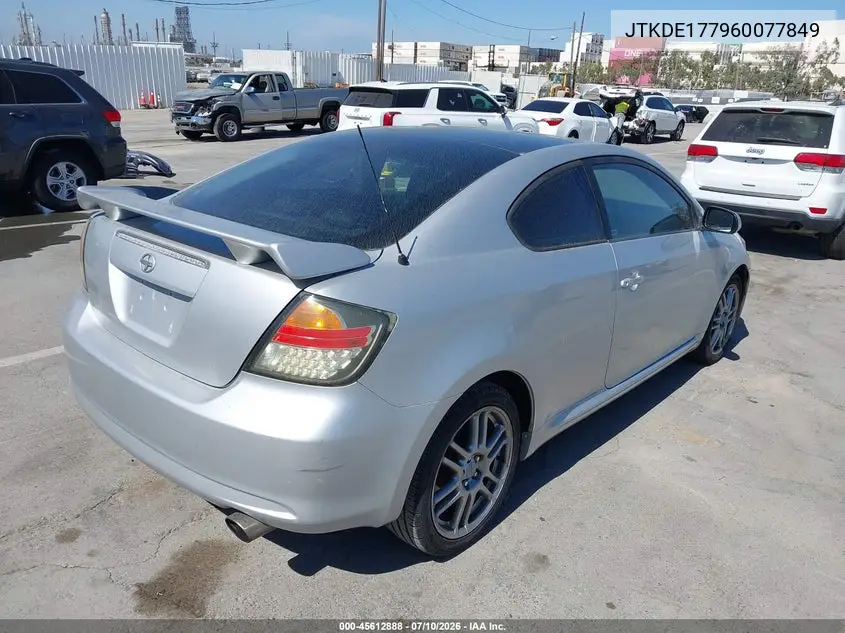 2006 Scion Tc VIN: JTKDE177960077849 Lot: 45612888