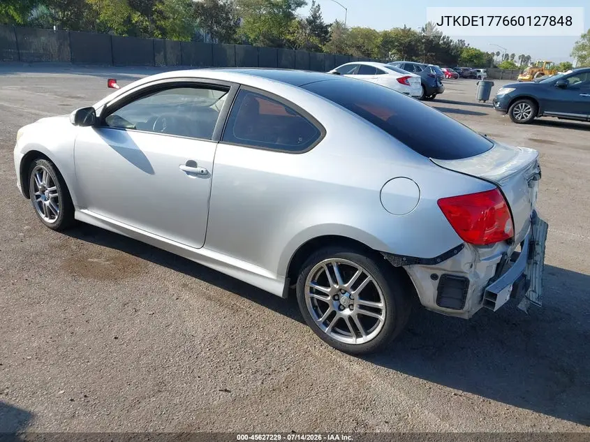 2006 Scion Tc VIN: JTKDE177660127848 Lot: 45627229