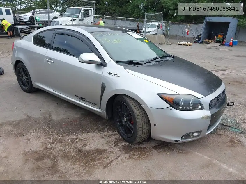 2006 Scion Tc VIN: JTKDE167460088842 Lot: 45630977