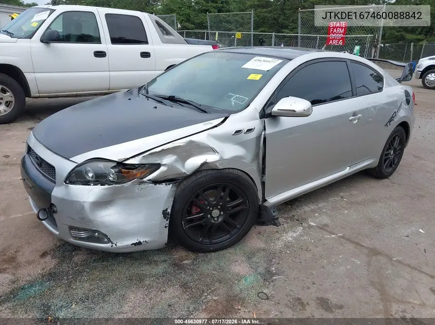2006 Scion Tc VIN: JTKDE167460088842 Lot: 45630977