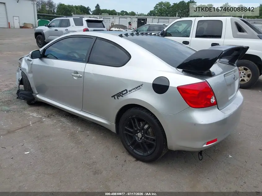 2006 Scion Tc VIN: JTKDE167460088842 Lot: 45630977