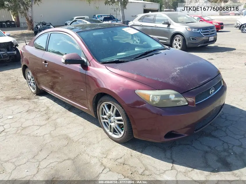 2006 Scion Tc VIN: JTKDE167760068116 Lot: 45648755
