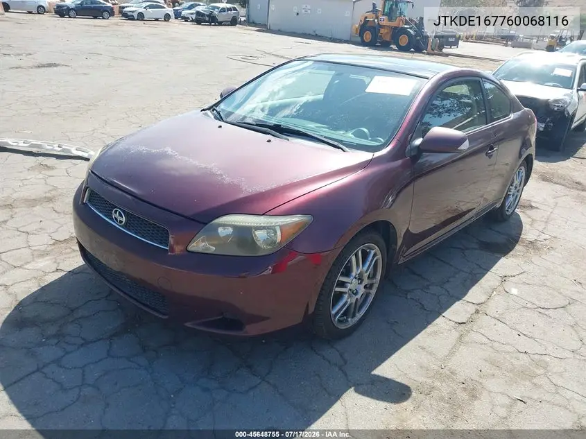 2006 Scion Tc VIN: JTKDE167760068116 Lot: 45648755
