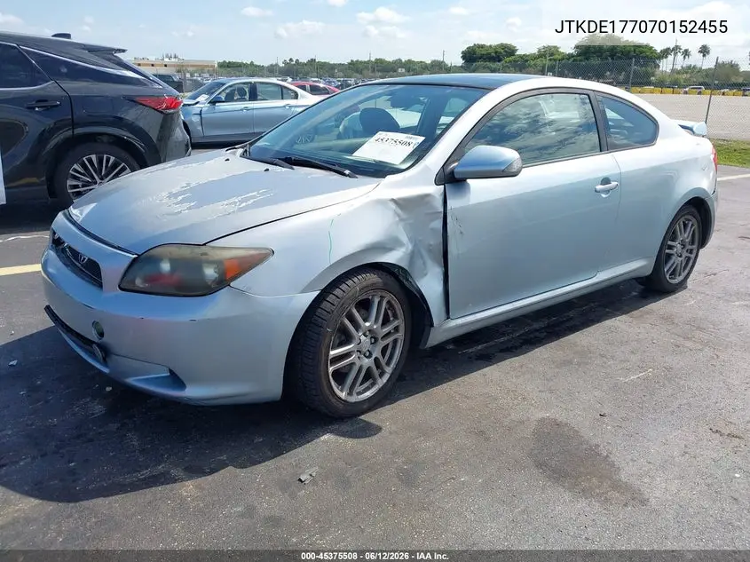 2007 Scion Tc VIN: JTKDE177070152455 Lot: 45375508