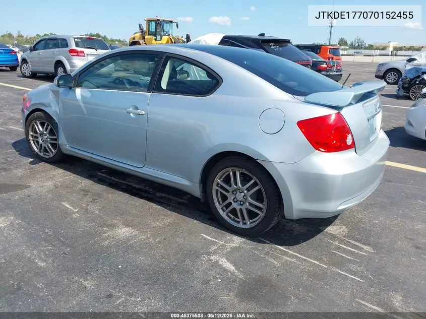 2007 Scion Tc VIN: JTKDE177070152455 Lot: 45375508
