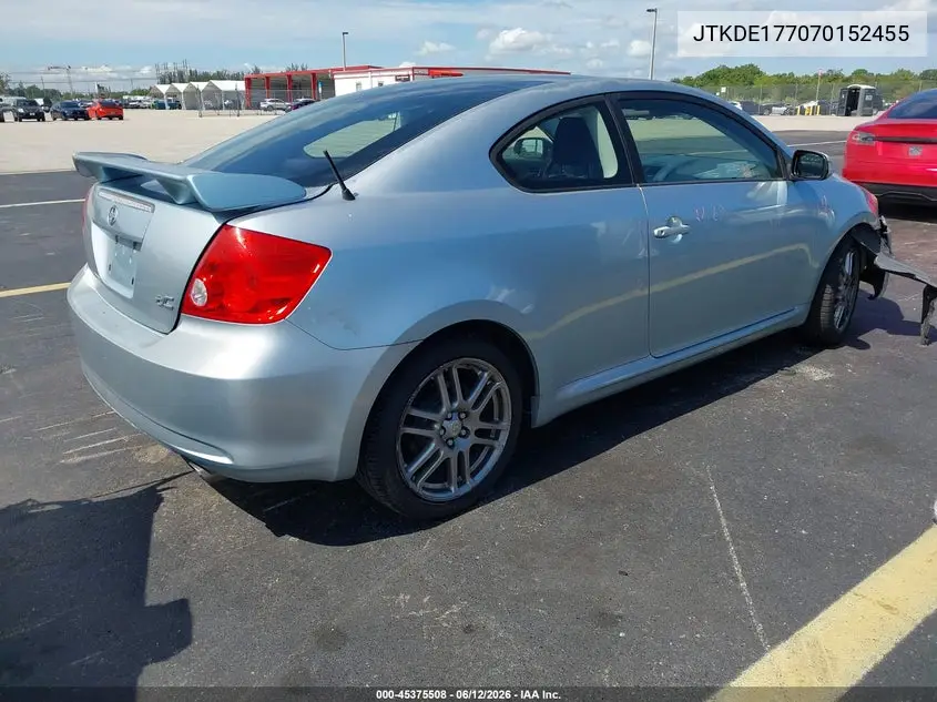 2007 Scion Tc VIN: JTKDE177070152455 Lot: 45375508