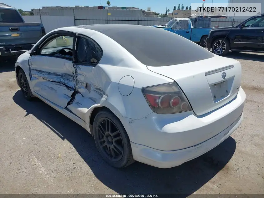 2007 Scion Tc VIN: JTKDE177170212422 Lot: 45486318