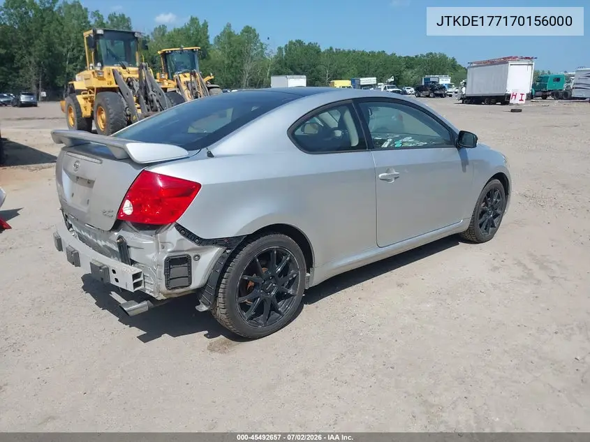 2007 Scion Tc VIN: JTKDE177170156000 Lot: 45492657