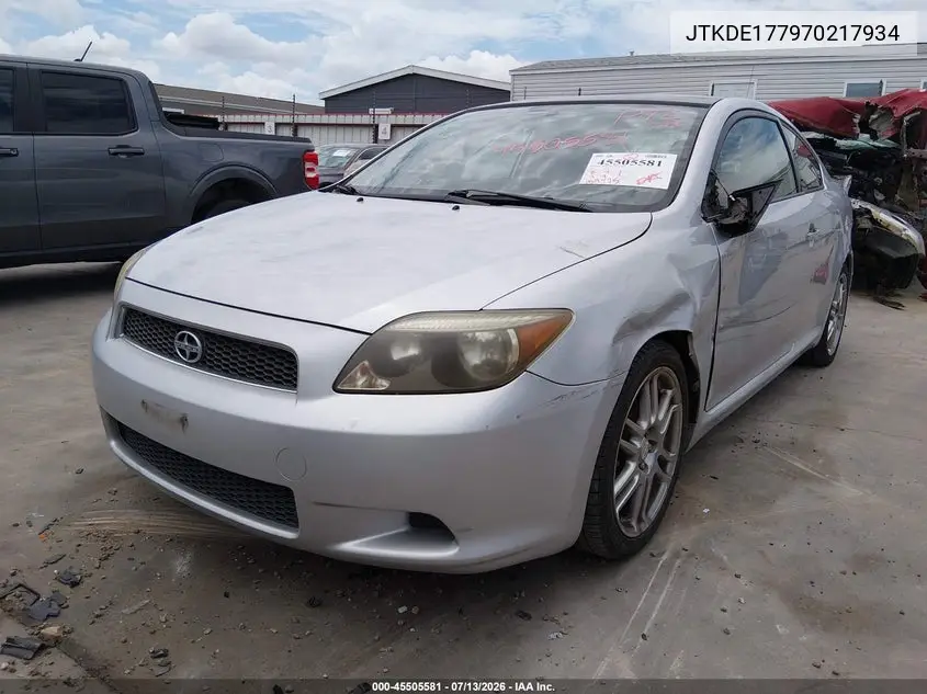 2007 Scion Tc VIN: JTKDE177970217934 Lot: 45505581