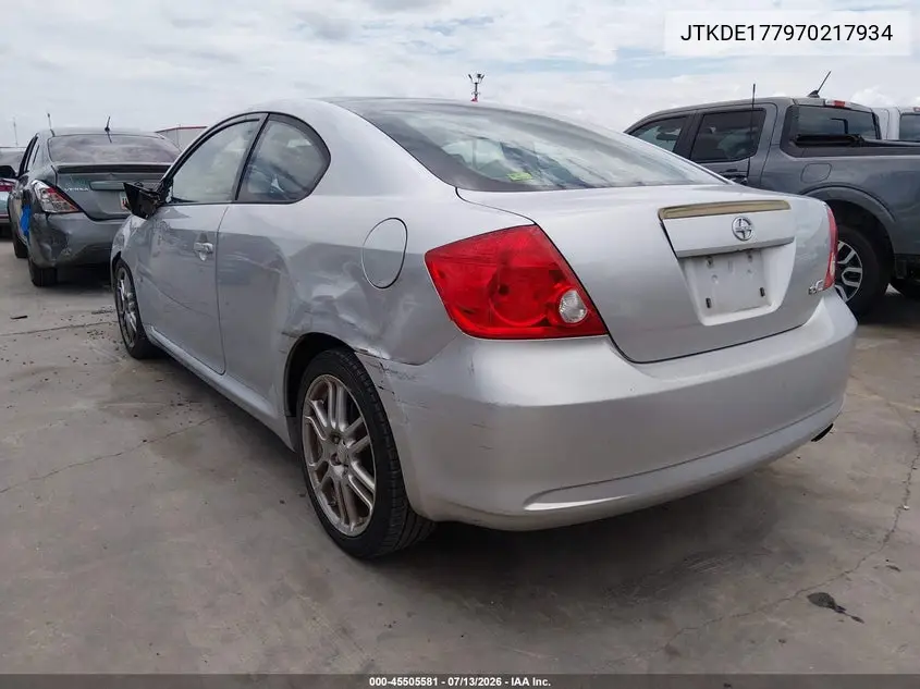 2007 Scion Tc VIN: JTKDE177970217934 Lot: 45505581