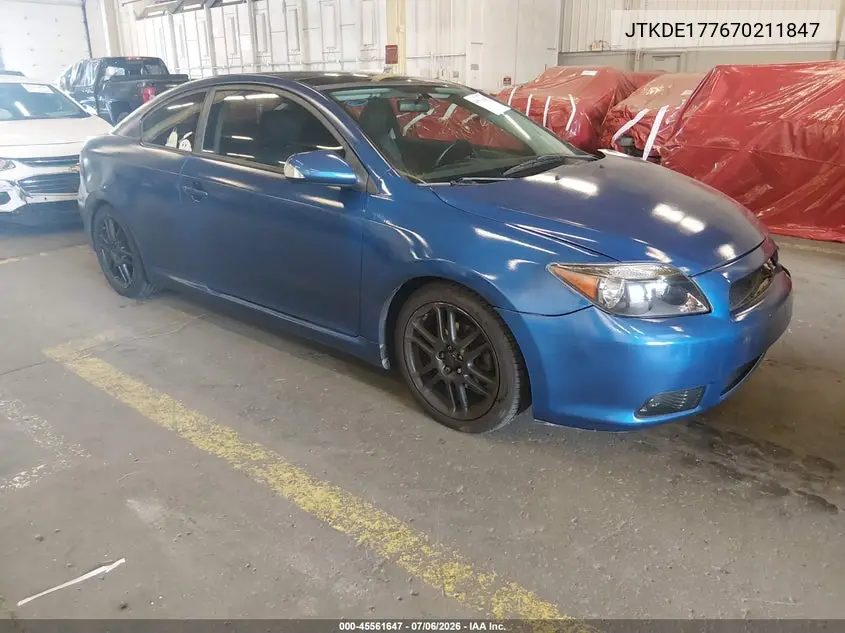 2007 Scion Tc VIN: JTKDE177670211847 Lot: 45561647
