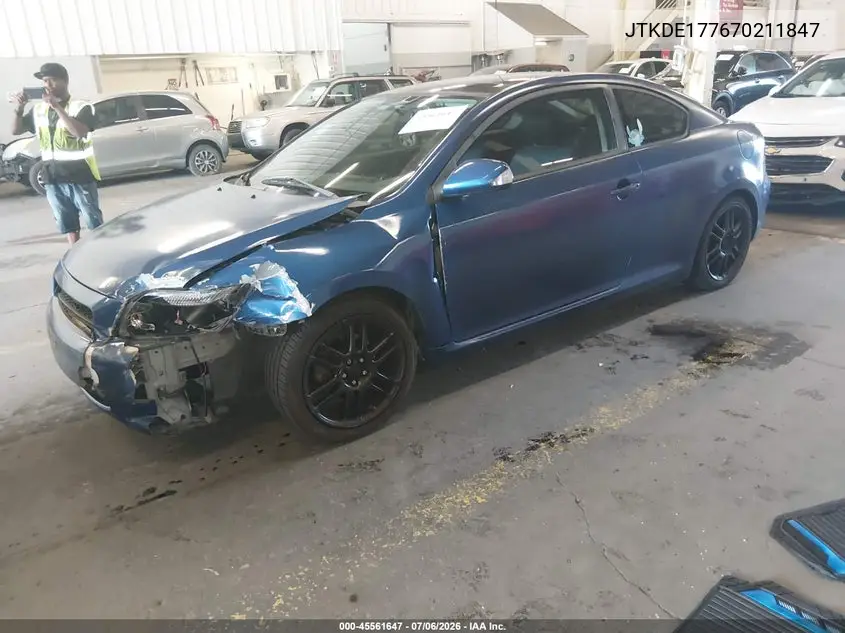 2007 Scion Tc VIN: JTKDE177670211847 Lot: 45561647