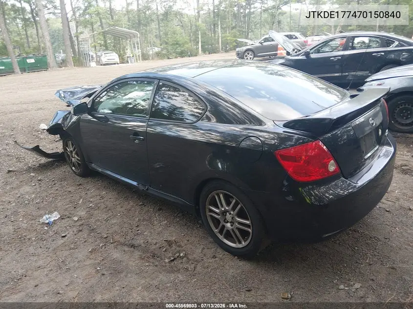 2007 Scion Tc VIN: JTKDE177470150840 Lot: 45569803