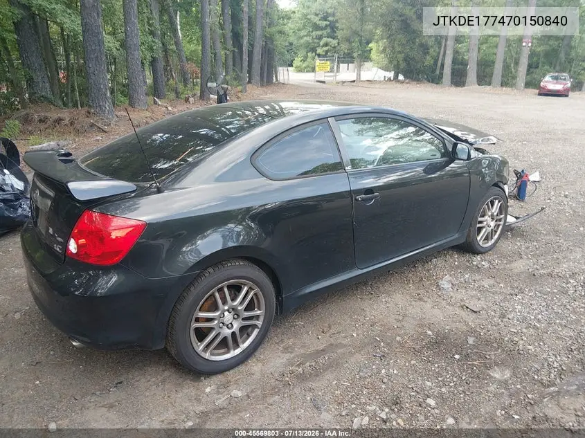 2007 Scion Tc VIN: JTKDE177470150840 Lot: 45569803