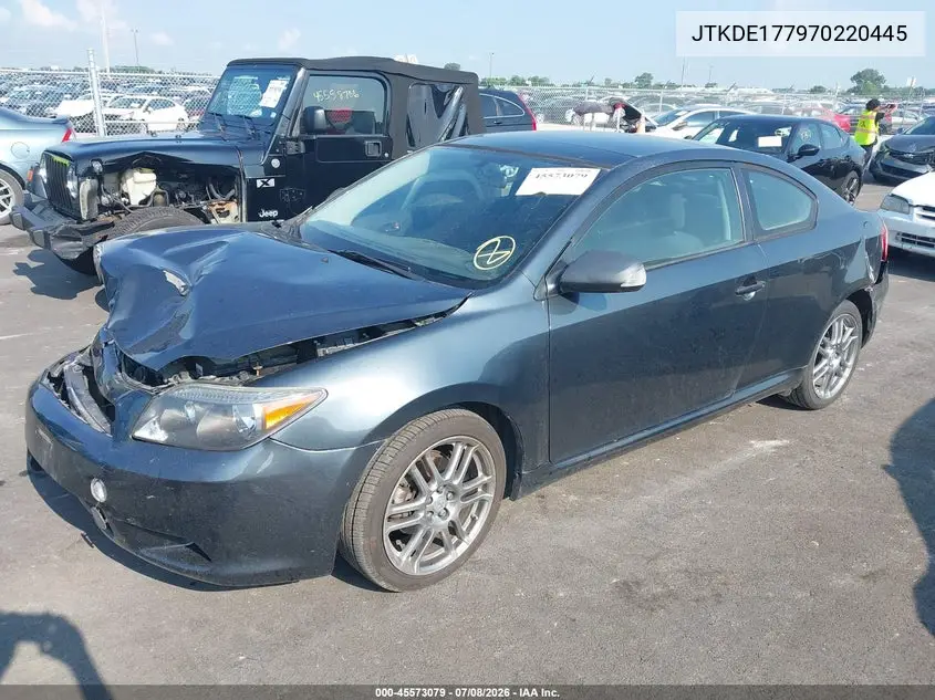 2007 Scion Tc VIN: JTKDE177970220445 Lot: 45573079