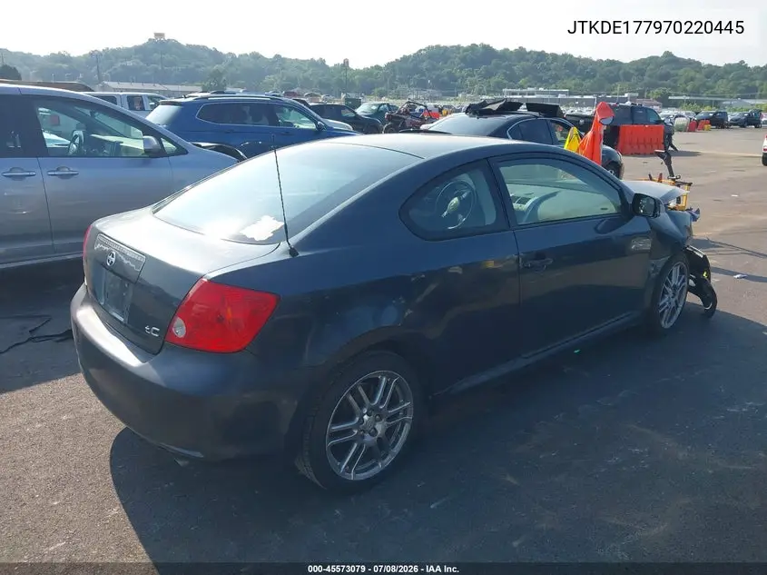 2007 Scion Tc VIN: JTKDE177970220445 Lot: 45573079