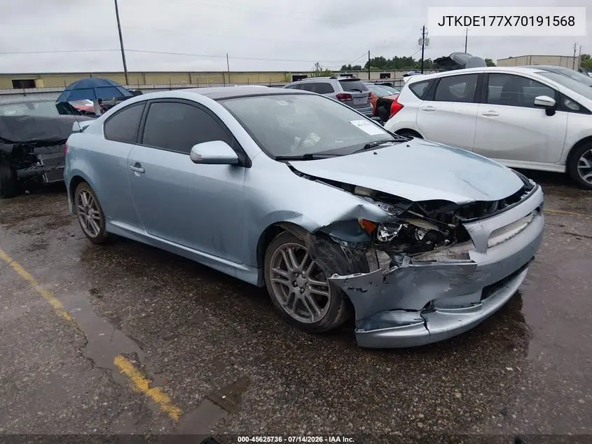 2007 Scion Tc VIN: JTKDE177X70191568 Lot: 45625736