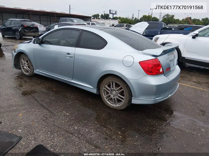 2007 Scion Tc VIN: JTKDE177X70191568 Lot: 45625736