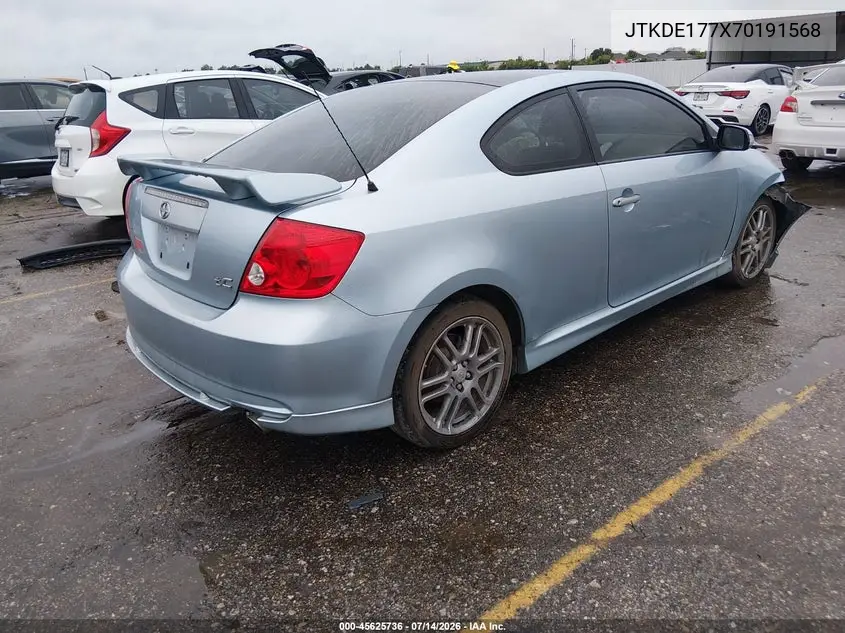 2007 Scion Tc VIN: JTKDE177X70191568 Lot: 45625736