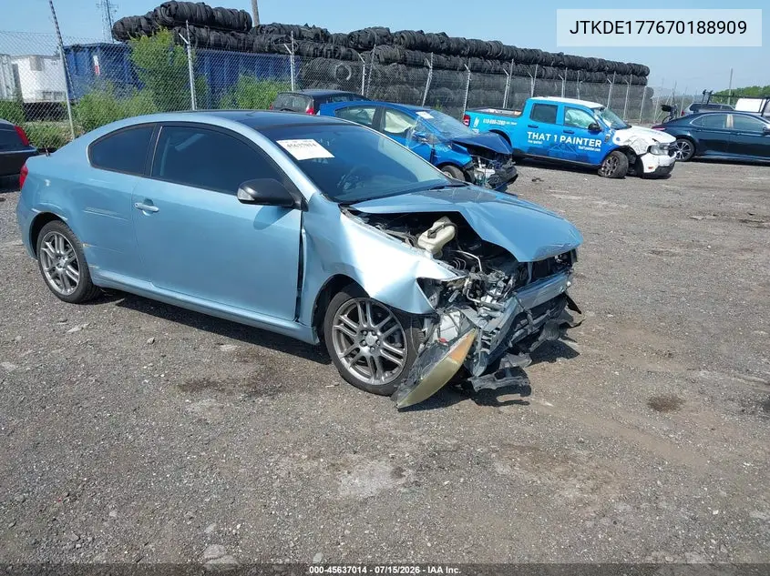 2007 Scion Tc VIN: JTKDE177670188909 Lot: 45637014
