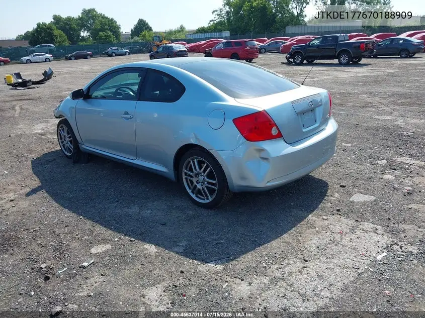2007 Scion Tc VIN: JTKDE177670188909 Lot: 45637014