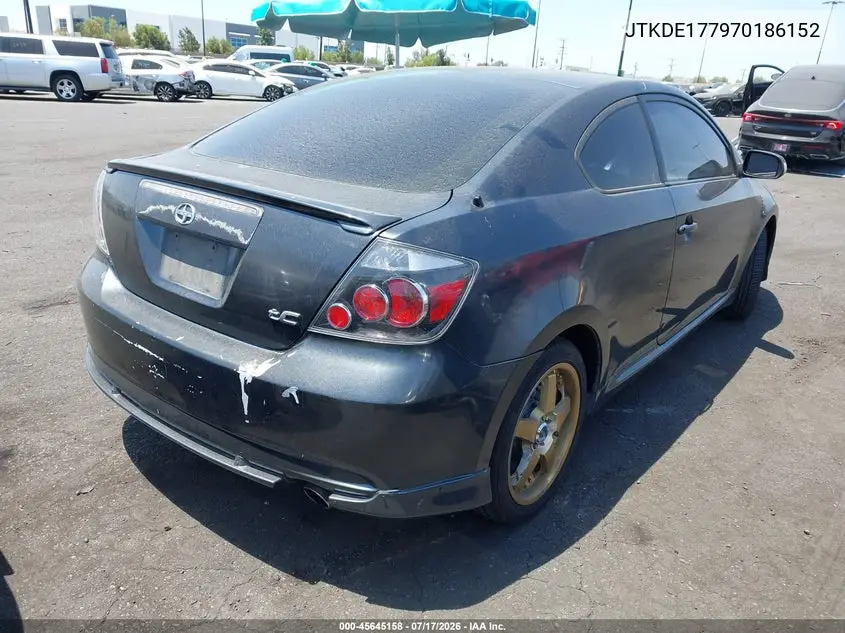 2007 Scion Tc VIN: JTKDE177970186152 Lot: 45645158