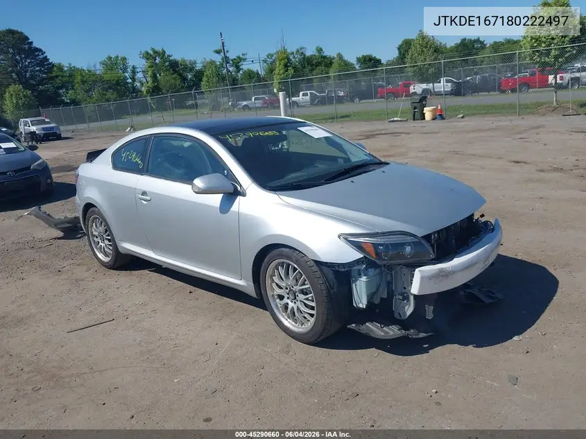 2008 Scion Tc VIN: JTKDE167180222497 Lot: 45290660