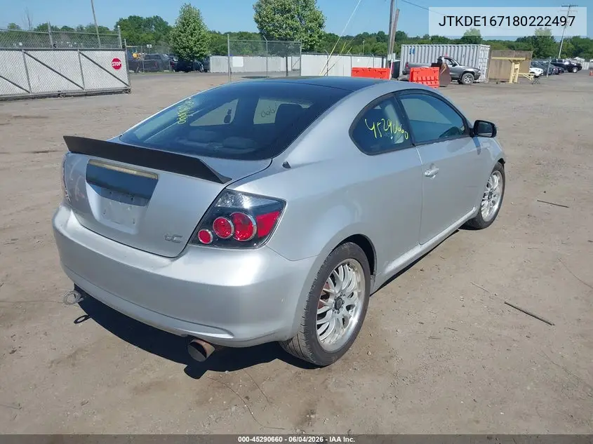 2008 Scion Tc VIN: JTKDE167180222497 Lot: 45290660
