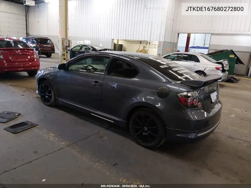2008 Scion Tc VIN: JTKDE167680272800 Lot: 45292446
