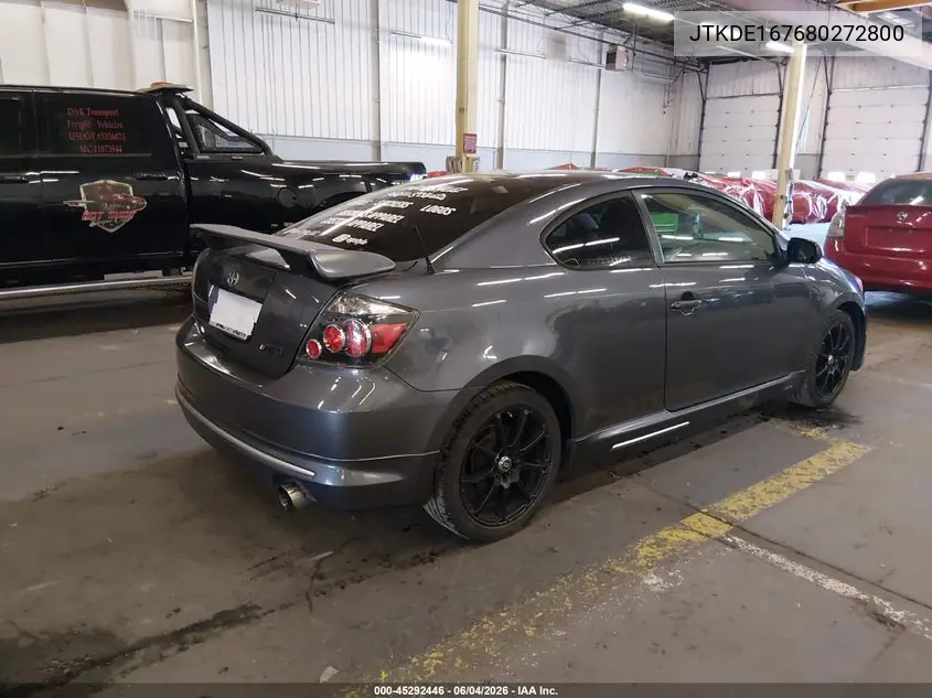 2008 Scion Tc VIN: JTKDE167680272800 Lot: 45292446