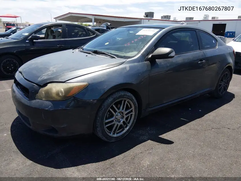 2008 Scion Tc VIN: JTKDE167680267807 Lot: 45321190