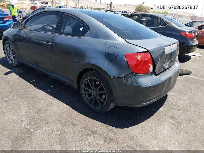 2008 Scion Tc VIN: JTKDE167680267807 Lot: 45321190