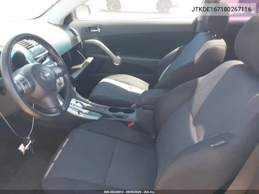 2008 Scion Tc VIN: JTKDE167180267116 Lot: 45322012